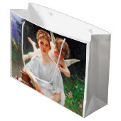 Flüstern von Liebe, Bouguereau Große Geschenktüte (Vorderseite Schrägansicht)