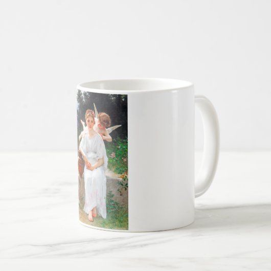 Flüstern von Liebe, Bouguereau Kaffeetasse (VorderseiteRechts)