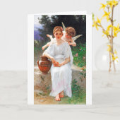 Flüstern von Liebe, Bouguereau Karte (Gelbe Blume)