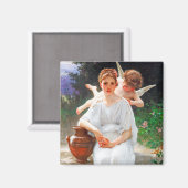 Flüstern von Liebe, Bouguereau Magnet (Vorderseite/Rückseite)