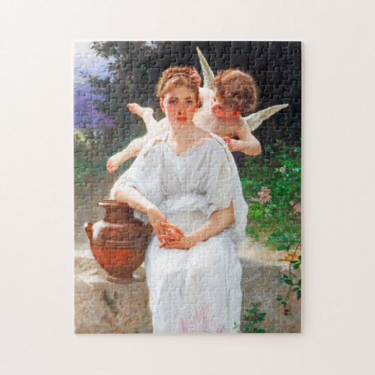 Flüstern von Liebe, Bouguereau Puzzle (Vertikal)