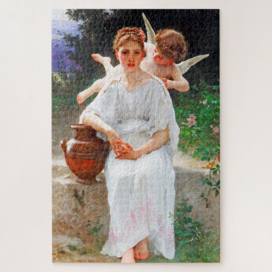 Flüstern von Liebe, Bouguereau Puzzle (Vertikal)