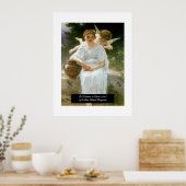 Flüstern von Liebe durch Bouguereau Poster (Küche)