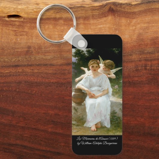 Flüstern von Liebe durch Bouguereau Schlüsselanhänger (Vorderseite)
