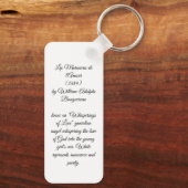 Flüstern von Liebe durch Bouguereau Schlüsselanhänger (Rückseite)