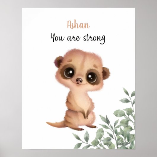 Flüstern von Meerkat-Affirmationen individuell anp Poster (Vorne)