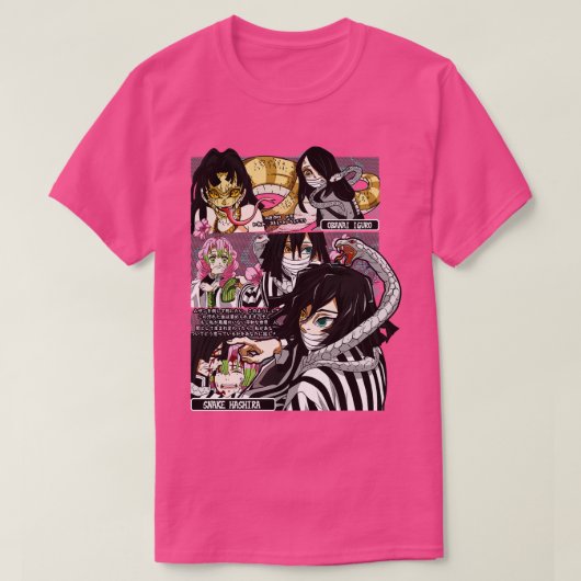 Flüstern von Schatten Demon Slayer Obanai Iguro De T-Shirt (Design vorne)