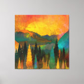 Flüstern von Twilight: Sonnenuntergang Silhouette  Leinwanddruck (Vorderseite)