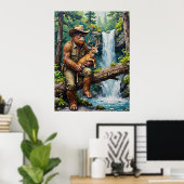 Flüstern von Wild:Bigfoot und der Trusts Fawn Poster (Heimbüro)