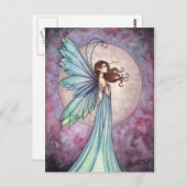 Flüstern Wind Fairy Moon Postkarte (Vorne/Hinten)