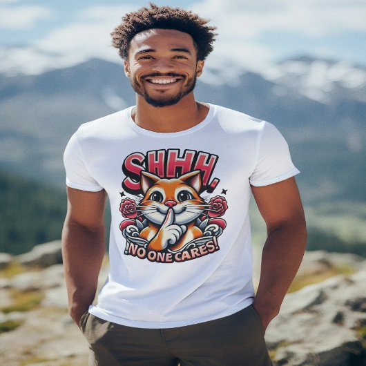 Flüstern wirft einem künstlerischen Shhhh niemande T-Shirt