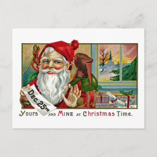 Flüstern zu Santa Feiertagspostkarte