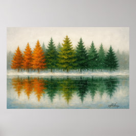 Flüstern zwischen den Jahreszeiten Landschaft Poster