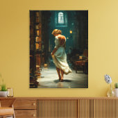 Flüstern zwischen den Regalen Leinwanddruck (Insitu (Wohnzimmer))