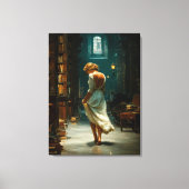 Flüstern zwischen den Regalen Leinwanddruck (Vorderseite)