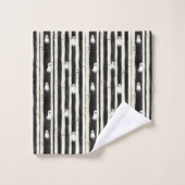 Flüstern zwischen den Streifen: Ein geistvoller Re Badhandtuch Set (Waschlappen)