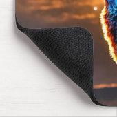 Flüsternacht: Wolf Moon Mouse Pad Mousepad (Ecke)