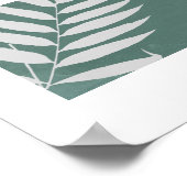 "flüsternd" - ein Minimalistisches weißes Heckenbl Poster (Ecke)