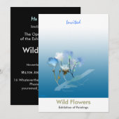 Flüsternde Blumen Einladung (Vorne/Hinten)