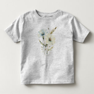 Flüsternde Blütenblätter: Sanfte Blaue und Cremefa Kleinkind T-shirt