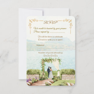 Flüsternde Botanica Hochzeits-RSVP-Karte – Aquarel RSVP Karte