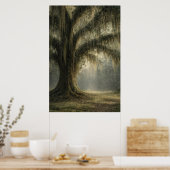 Flüsternde Eiche | Melancholische südliche Landsch Poster (Küche)