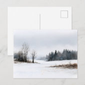 Flüsternde Kiefern Schneeiger Winter Postkarte (Vorne/Hinten)