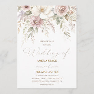 Flüsternde Magnolie Hochzeitseinladung Einladung