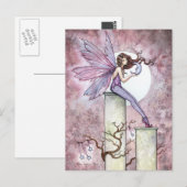 Flüsternde Mond Fee Postkarte (Vorne/Hinten)