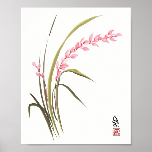 Flüsternde Orchidee Poster (Vorne)