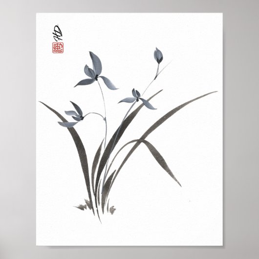 Flüsternde Orchidee Poster (Vorne)