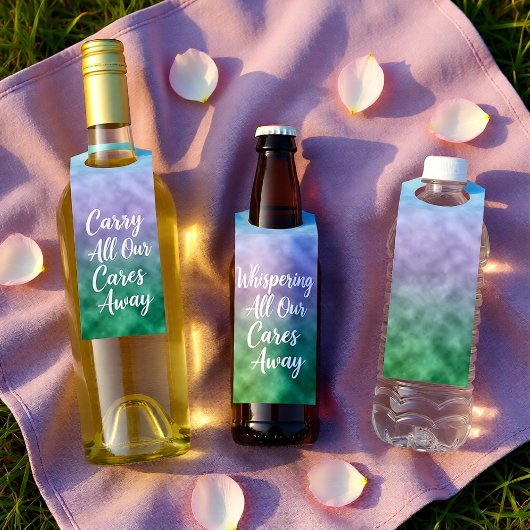 Flüsternde Pastelltal Flaschenanhänger