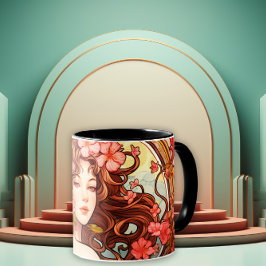 Flüsternde Reben Art Nouveau Schönheit Tasse
