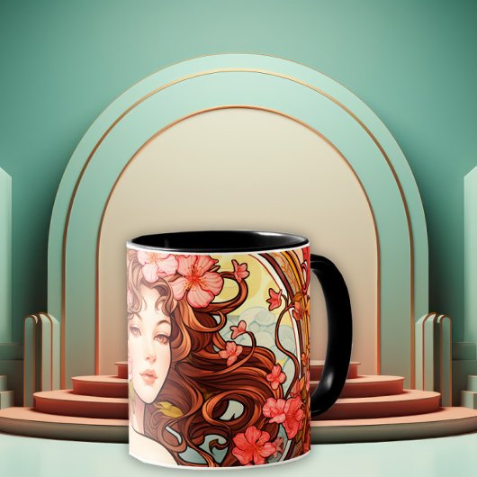 Flüsternde Reben Art Nouveau Schönheit Tasse