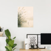 Flüsternde Schilf-Marsch Japanisches Minimalistisc Poster (Heimbüro)