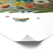 Flüsternde Schmetterlinge der Wildblumen Botanik Fotodruck (Ecke)