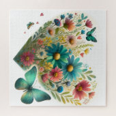 Flüsternde Schmetterlinge der Wildblumen Botanik Puzzle (Horizontal)