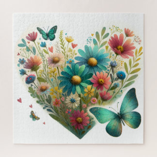 Flüsternde Schmetterlinge der Wildblumen Botanik Puzzle