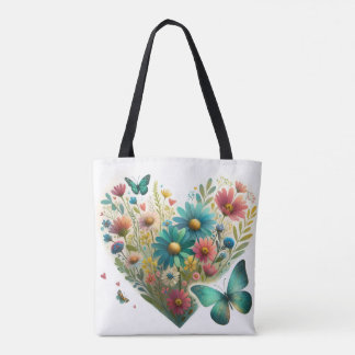 Flüsternde Schmetterlinge der Wildblumen Botanik Tasche