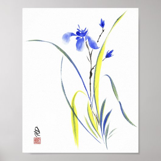 Flüsternde Schwertlilie Poster (Vorne)