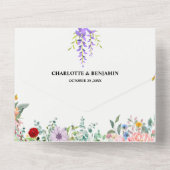flüsternde Waldweide Grün verzauberter Wald Hochze All In One Einladung (Rückseite)