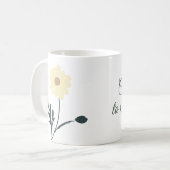 Flüsternde Wiese - Buttergelber Blumenschmuck Kaffeetasse (Vorderseite Links)
