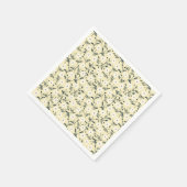 Flüsternde Wiese - Buttergelbes Blumenmuster Serviette (Ecke)