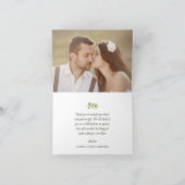 flüsternde Willows Hochzeit Vielen Dank Note Card Dankeskarte (Innenseite)