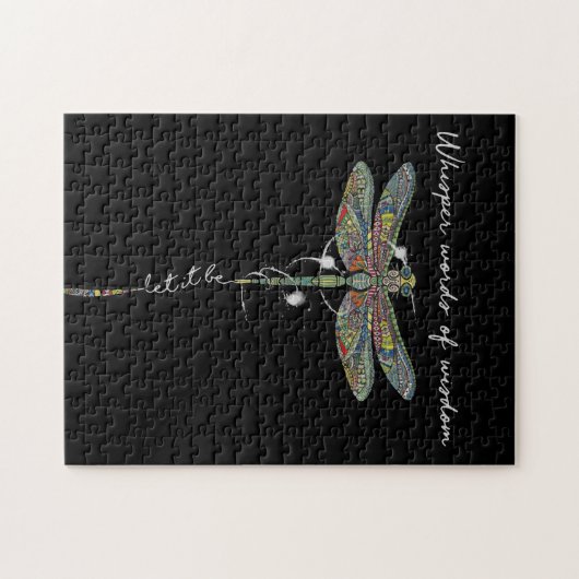 Flüsternde Worte der Weisheit Brocade Dragonfly Puzzle (Horizontal)