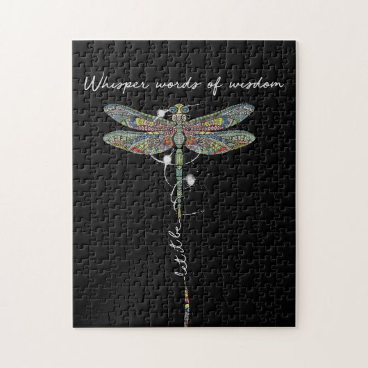 Flüsternde Worte der Weisheit Brocade Dragonfly Puzzle (Vertikal)