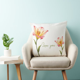 Flüsternde Zuneigung Lilies Kissen