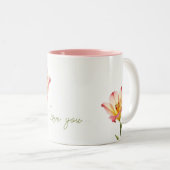 Flüsternde Zuneigung Lilies Zweifarbige Tasse (VorderseiteRechts)