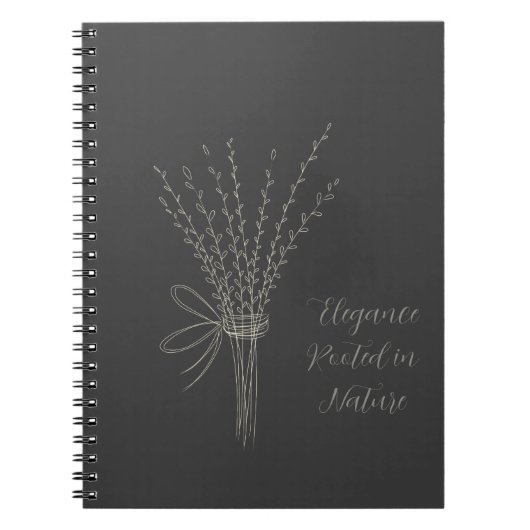 Flüsternde Zweige Botanisches Notizbuch Notizblock (Vorderseite)