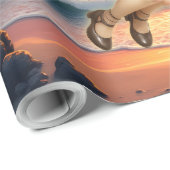 Flüsternden Saiten der Sonnenuntergangsfee. Geschenkpapier (Rolleneckpunkt)